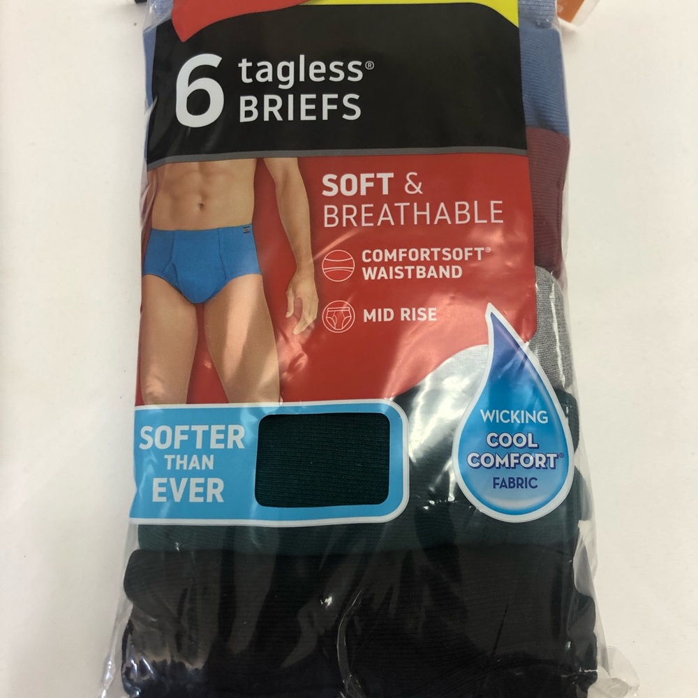 Hanes 6 Tagless  Briefs